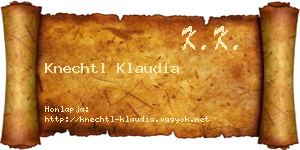 Knechtl Klaudia névjegykártya